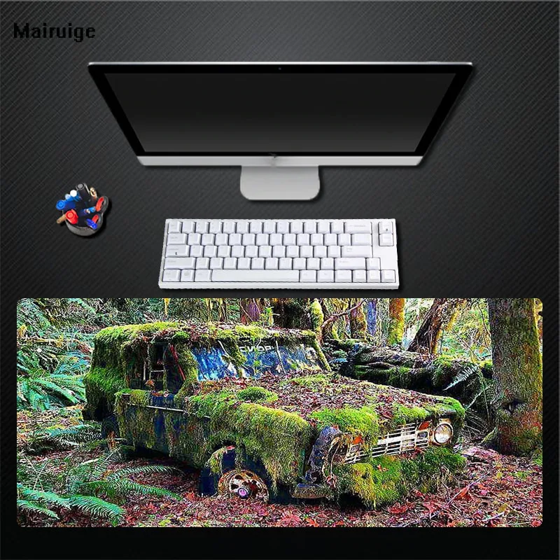 

Mairuige Beautiful Forest Green Old Car Mouse Pad Non-fading Pad No Smell Mouse with Game Player Exclusive Keyboard Pad