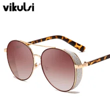 Новинка, итальянский бренд, дизайнерские металлические круглые солнцезащитные очки для женщин, модные блестящие солнцезащитные очки для пилотов, мужские, унисекс, негабаритные очки, мужские оттенки