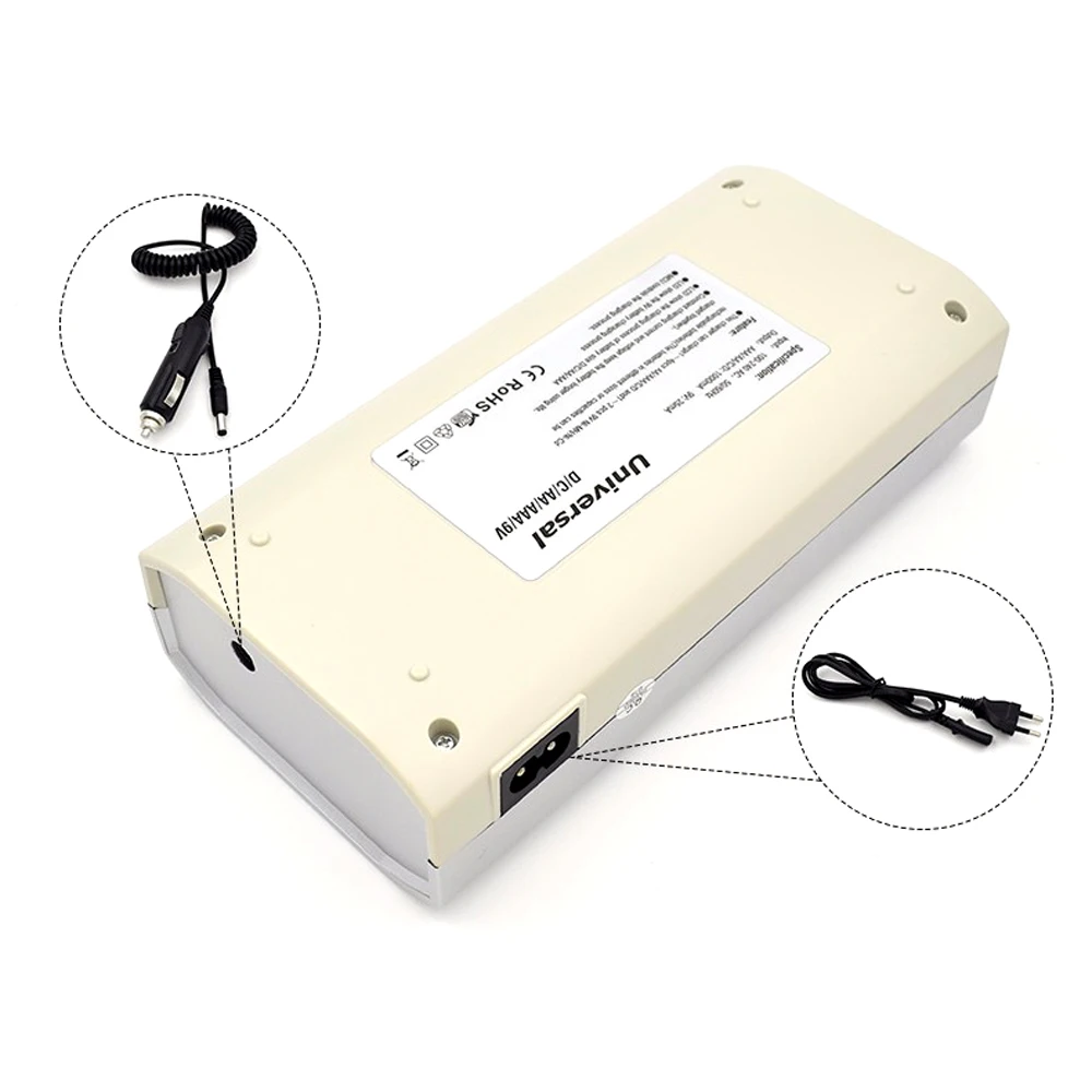 Пало c906w 4 слота ЖК дисплей Дисплей Батарея Зарядное устройство для NiCd NiMH AA/AAA/SC/C/D /9