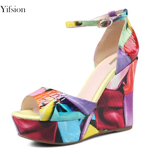 green multi color heels