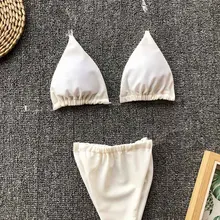 Женский комплект бикини с невидимым ремешком, бюстгальтер, купальный костюм, летняя пляжная одежда, купальный костюм