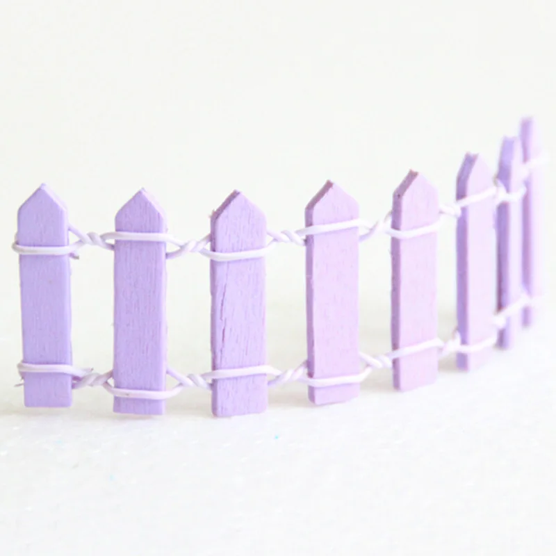 

10Pcs Wood Lattice Fence Mini Signs Fairy Dollhouse Garden Plant Figurine Decor