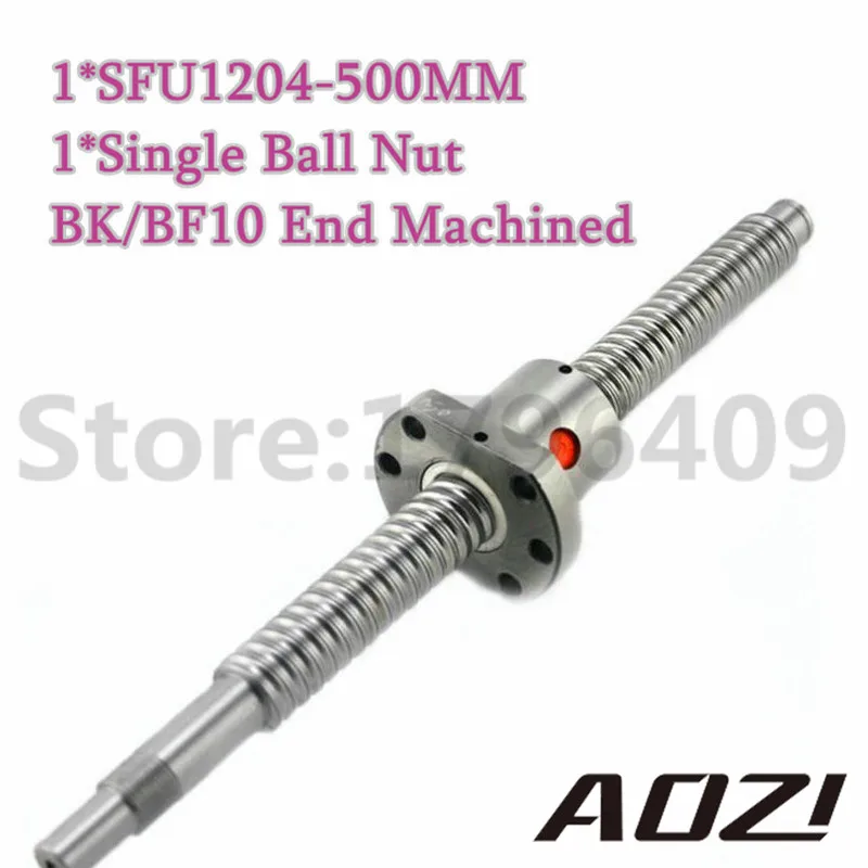 

One Set Ball Screw Kit 1pc SFU1204 With 500mm Leng End Machining For BK/BF10 +1PC High Qaulity Ballnut Free Shipping