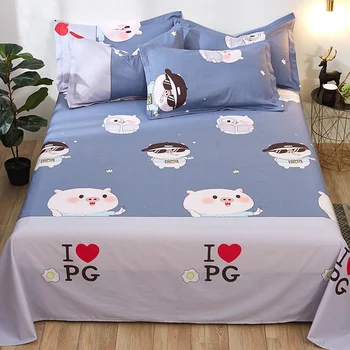 

1pc 100% Cotton Bedsheet King Queen Flat Sheet 150x200cm Bed Sheet Soft and Comfortable Sheets