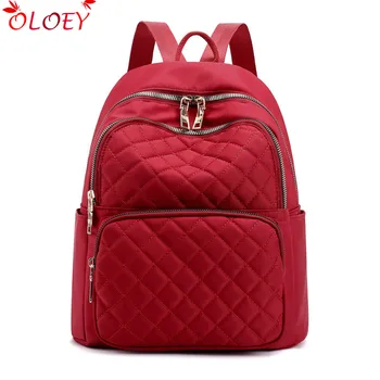 

2019 new brandLarge Capacity Waterproof Oxford Women Backpack High Quality School Bags For Women Luxury Diamond Lattice Backpack