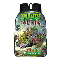 Одна деталь Растения против Зомби школьный рюкзак для девочек и мальчиков подростков основной школьный рюкзак детей Bookbag
