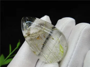 

Rare Natural Mineral Quartz Rutilated Rutile Specimen Chakra Pendant Rock Stones Gold Hair Quartz Crystal Collection Gift