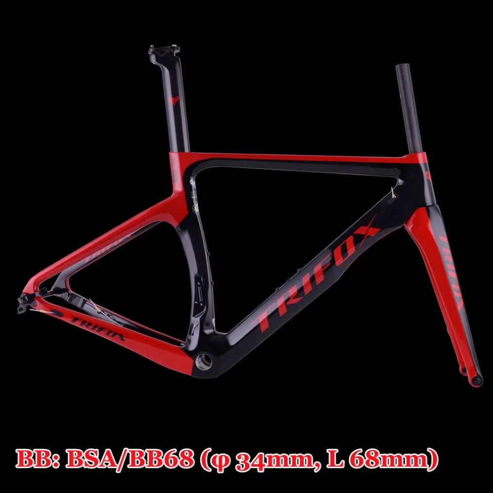 Perfect Matte Black And Glossy Carbon Road Bike Frame Disc Brakes Di2 BSA BB68 Carbon Fibre Road Cycling Race Bicycle 0