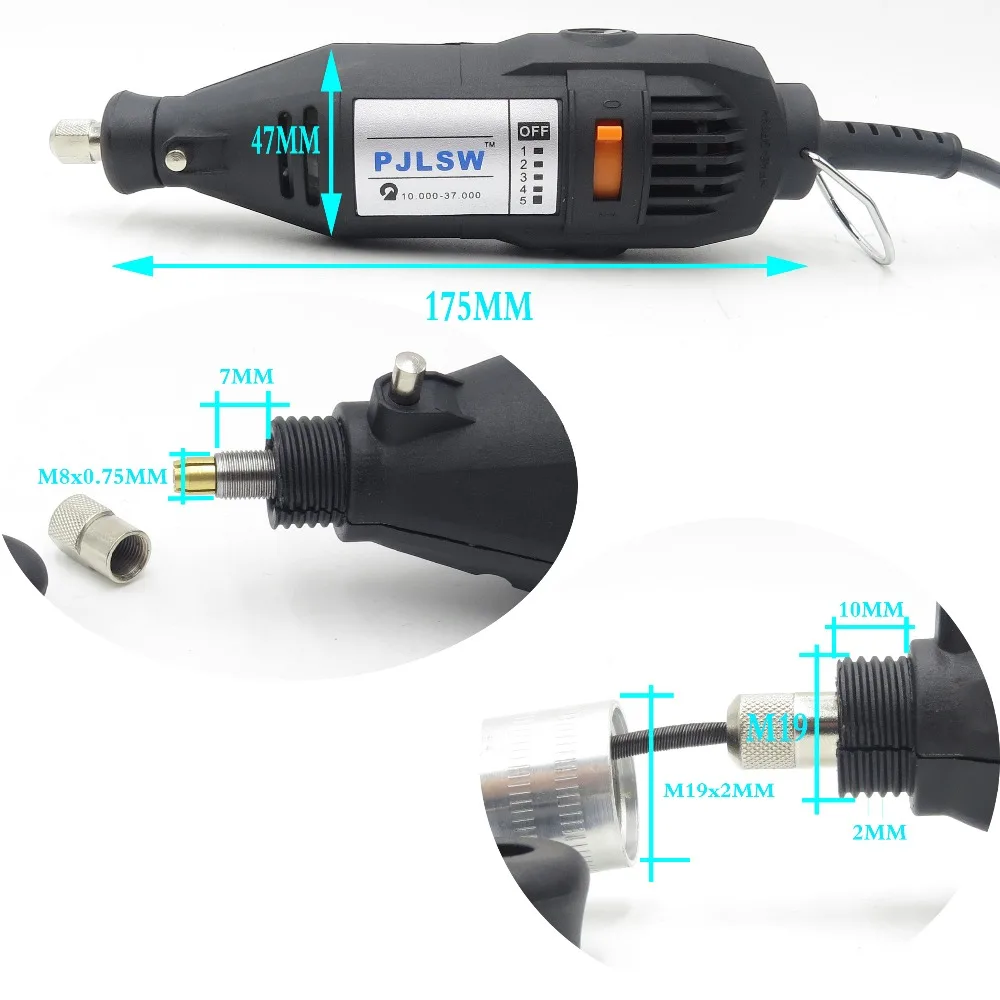 Высокое качество 220 В/110 в 180 Вт(стиль Dremel) Электрический Роторный инструмент с переменной скоростью мини-дрель