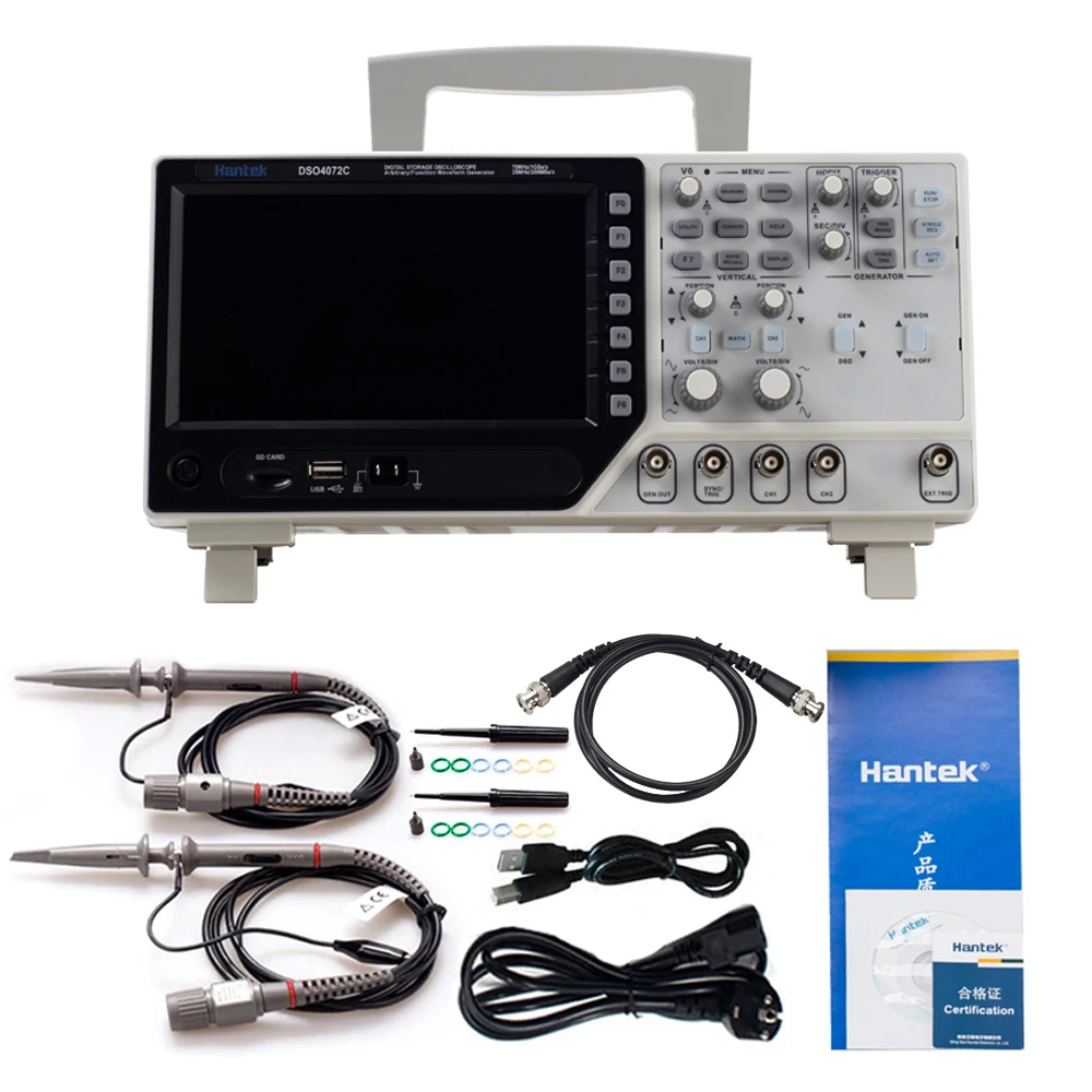 

Hantek DSO4072C 2 Channel 70MHz Digital Oscilloscope With 1 Channel Arbitrary/Function Waveform Generator Synchronization Signal