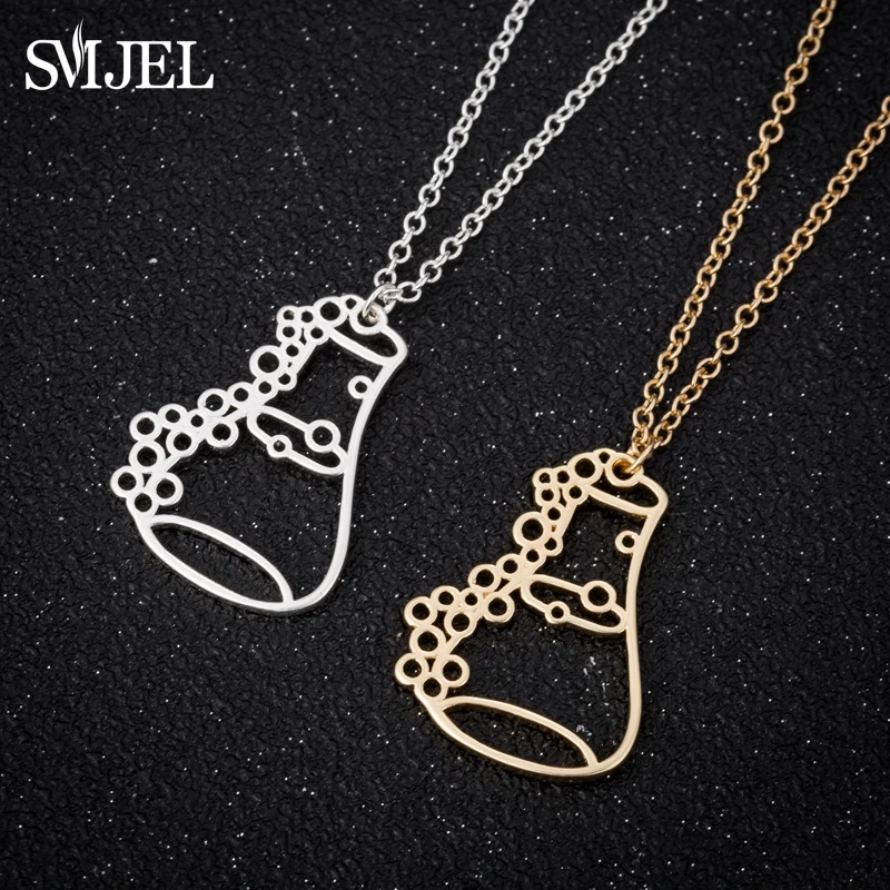 

SMJEL Trendy Erlenmeyer Flask Necklace Potion Bottle Chemistry Laboratory Graduation Gift Conical Jewelry Accessories N313