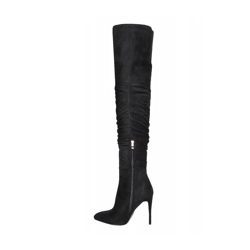 Perixir, модные женские ботфорты выше колена из искусственной замши, пикантная обувь на очень тонком высоком каблуке, Botas Mujer Botte Femme