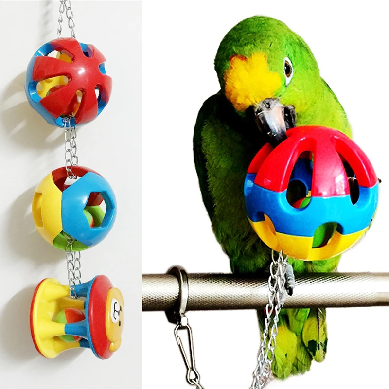 

Pet Bird Plastic Chew Ball Chain Cage Toy for Parrot Cockatiel Parakeet