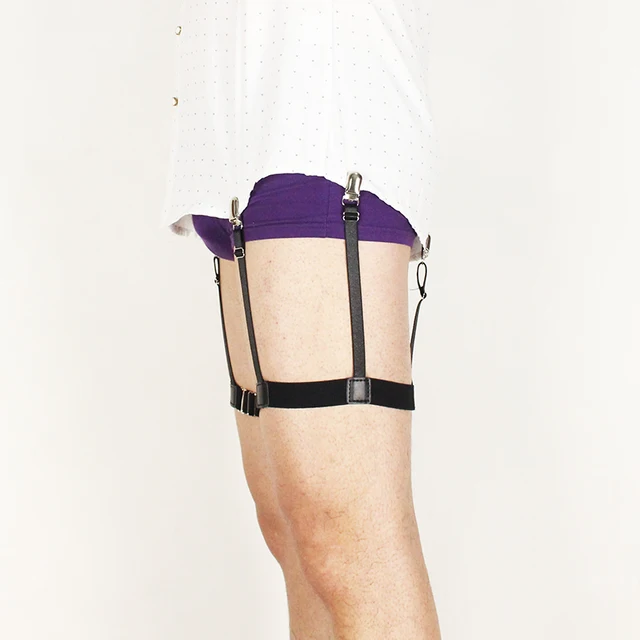 Buy Mens Shirt Stays Garters Elastic Nylon Adjustable