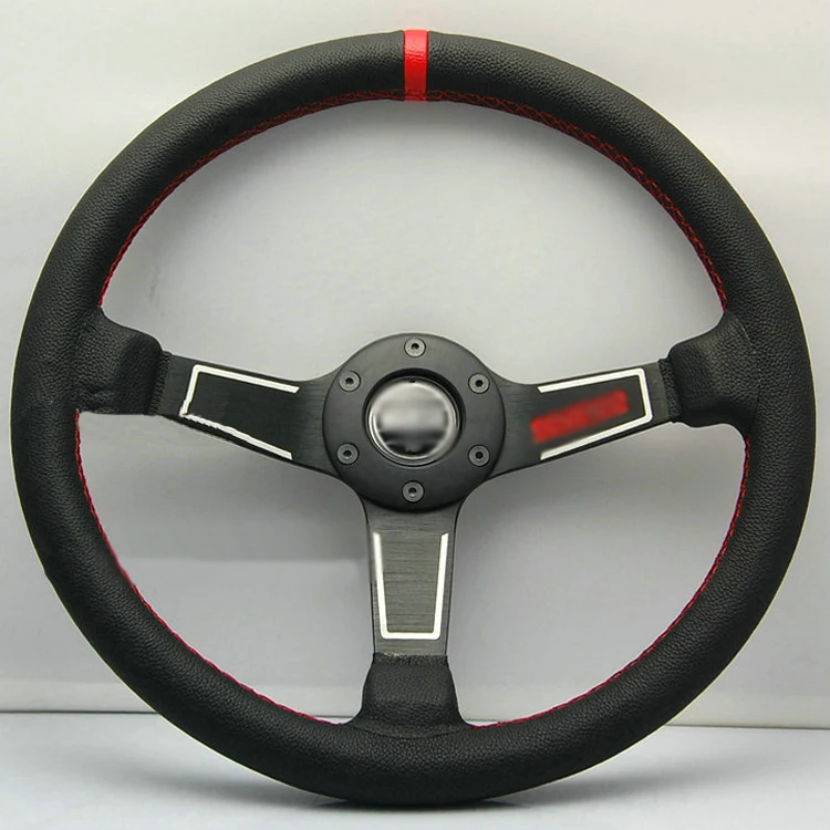 New Universal Cocok Racing Sport 13074/350mm Suede Dalam Piring Paduan Roda Kemudi