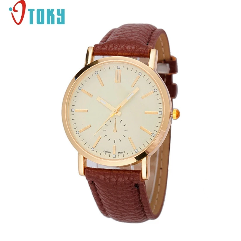 Novel design Watches Luxury Top Brand brown Glass Unisex Quartz Watch