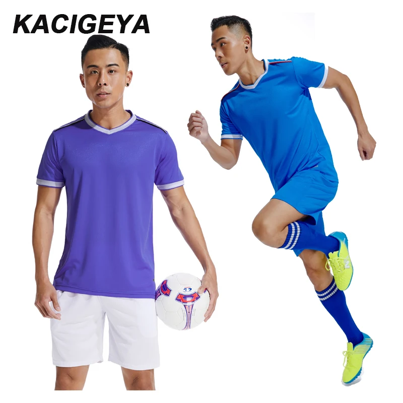 

Soccer Jersey Sets Mesh Breathable 2019 Quick Dry Sports Mens Shirts New Designs Basketball Shorts Training Suit Print Custom
