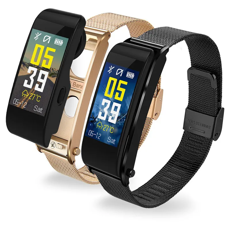 

2 in 1 Smart Watch Bluetooth Headset Y6 Driving Running Call Wireless Earphone Heart Rate Monitor Blood Pressure Smartwatch 2018