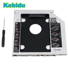 Kebidu 9,5 мм алюминиевый сплав второй HDD Caddy жесткий диск для 2," SSD чехол жесткий диск кронштейн SATA III 3,0