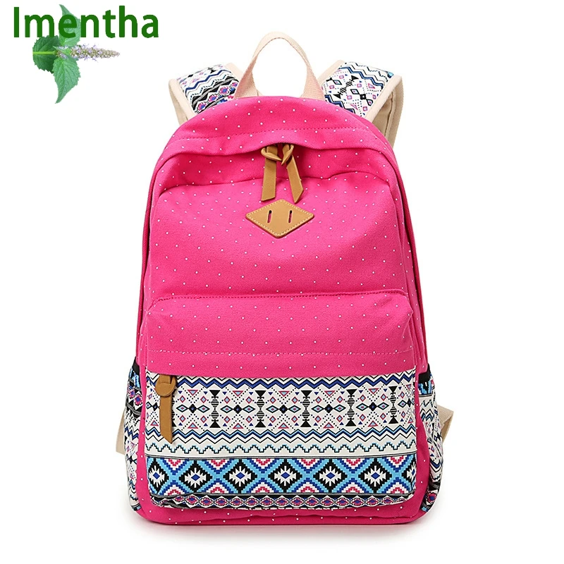 

make students easyer, fresh mood style ladies women school bags for teenage girls , printing School Backpack