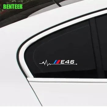 

2pcs power motorsport E30 E34 E36 E39 E46 E60 E87 E90 LOGO car windows sticker for BMW