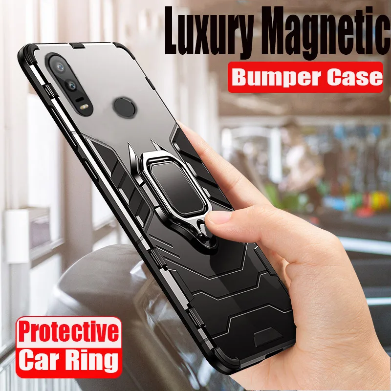 

Luxury Shockproof Armor Ring Case On For Samsung Galaxy A50 A30 A10 A20 A70 Slicone Case Cover A7 A8 A9 2018 M20 Magnetic Cases