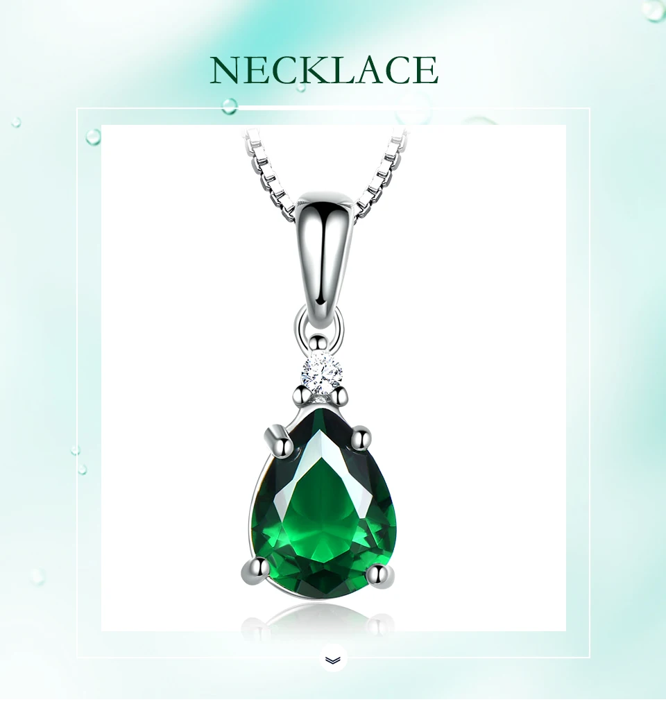 UMCHO Emerald 925 sterling silvernecklace for women NUJ54E-1-pc (1)