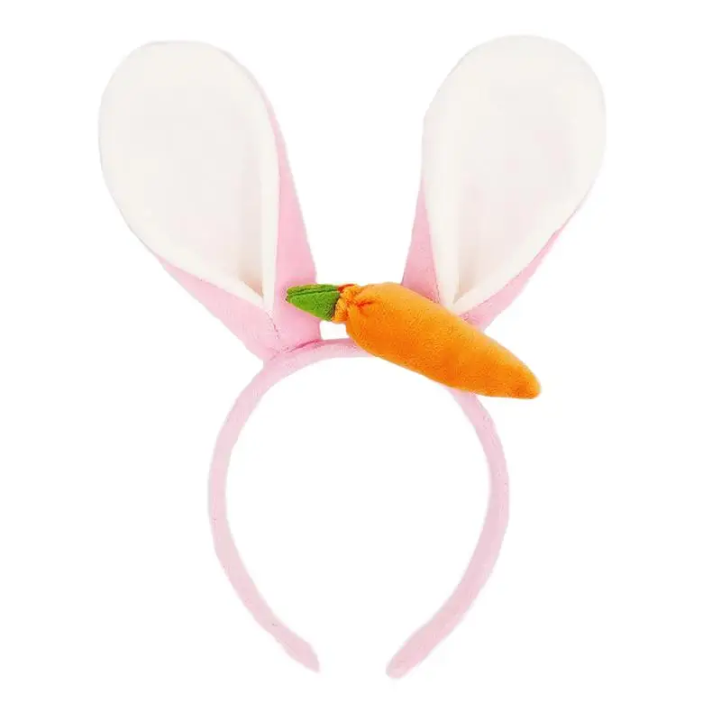 Cute Rabbit Ears Headband Bunny Ear with Carrot Hairband Cosplay Party