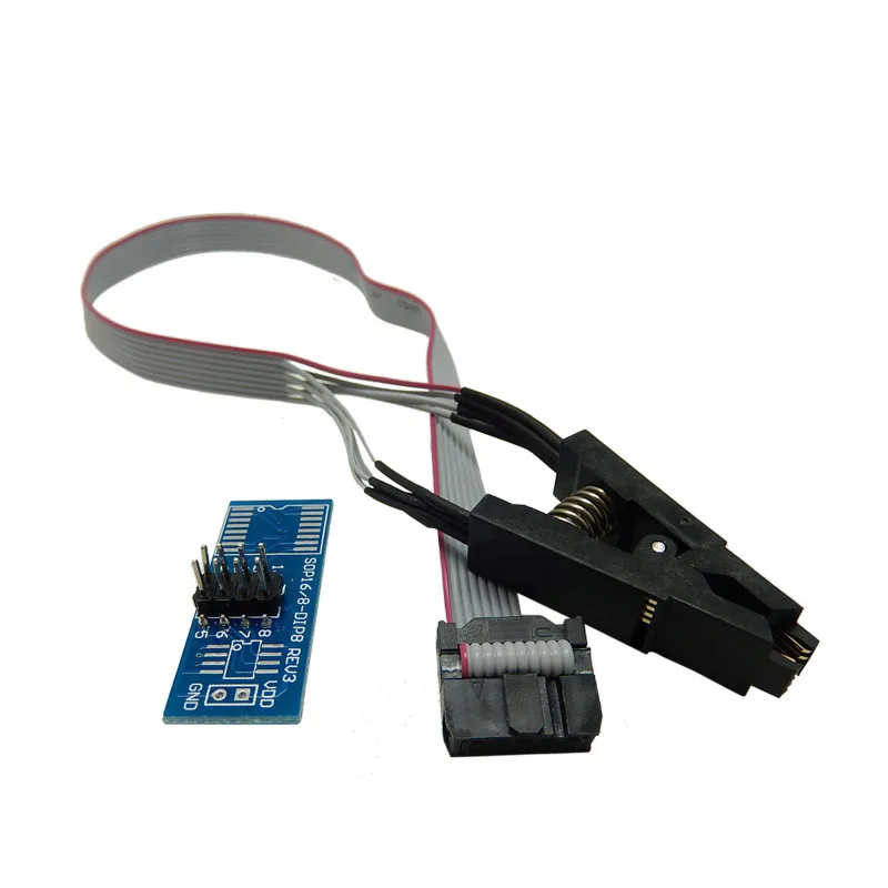 

Best Quality Test Clip/ IC Flash Clip SOIC8 SOP8 IC USB Programmer For BIOS 93/25/24 TL866CS TL866A EZP2010 EZP2013 RT809F