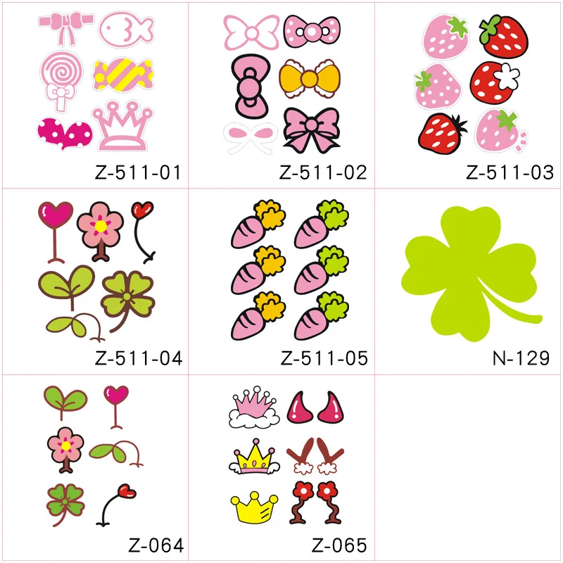 

Z-511 Reflective cartoon fish butterfly knot Lollipop radish crown four-leaf strawberry love modified car sticker