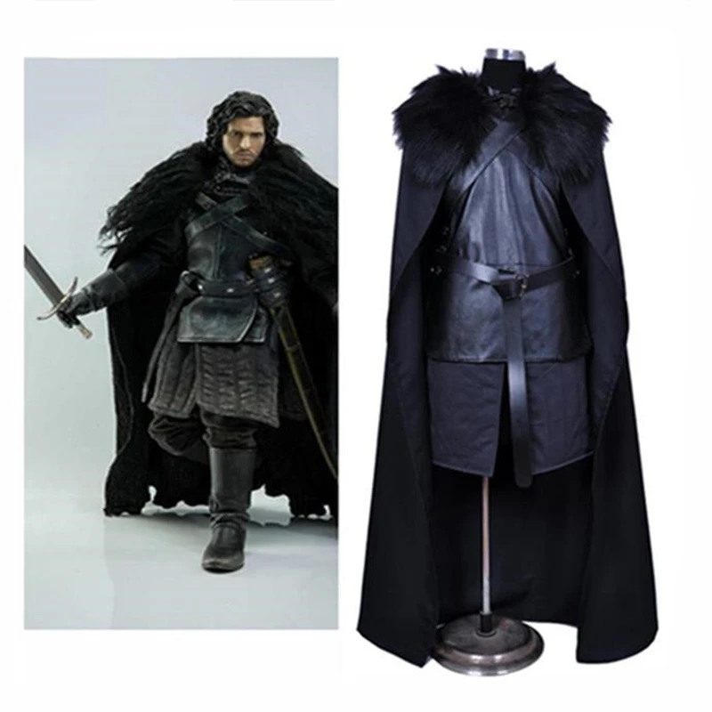 

Halloween Cosplay Jon Snow Cosplay Costume Game Performance Party Set Power Game Clothing Men's Hero COS Adult Children Apply