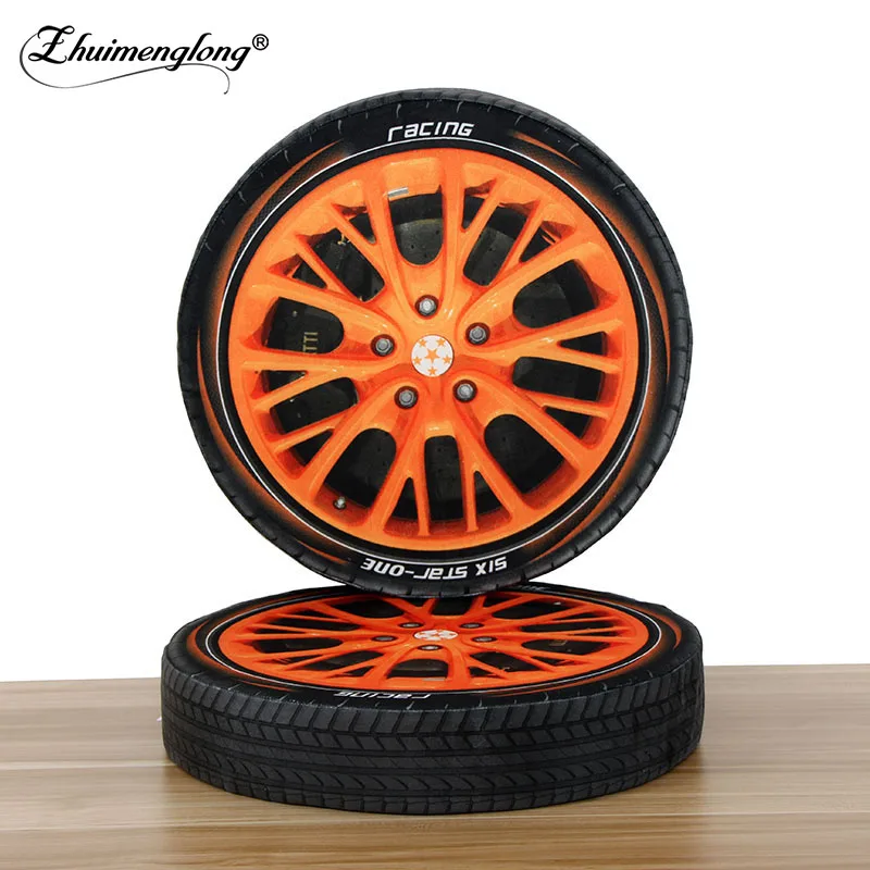 Zhuimenglong 38cm 3D Personalise Automobile Wheel Tires Pillow Case Plush Cushion Simulate Tire