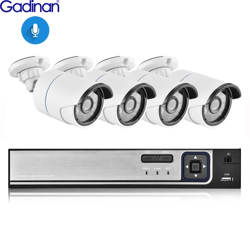 wireless cctv camera for home with mobile connectivity Gadinan 4CH 5MP POE NVR Kit Security Camera System 5.0MP IR Indoor Outdoor CCTV Dome POE IP Camera P2P Video Surveillance Set cheap home security cameras Surveillance Items