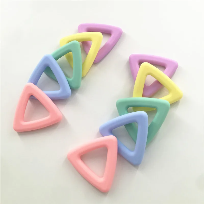 Encantos do Bebê Brinquedo de Montessori Sensorial dos Desenhos Chenkai Triângulo Mordedores Bpa Livre Silicone Faça Você Mesmo Chupeta Animados Fazer Jóias 50 Pcs 12 Brinquedos e hobbies