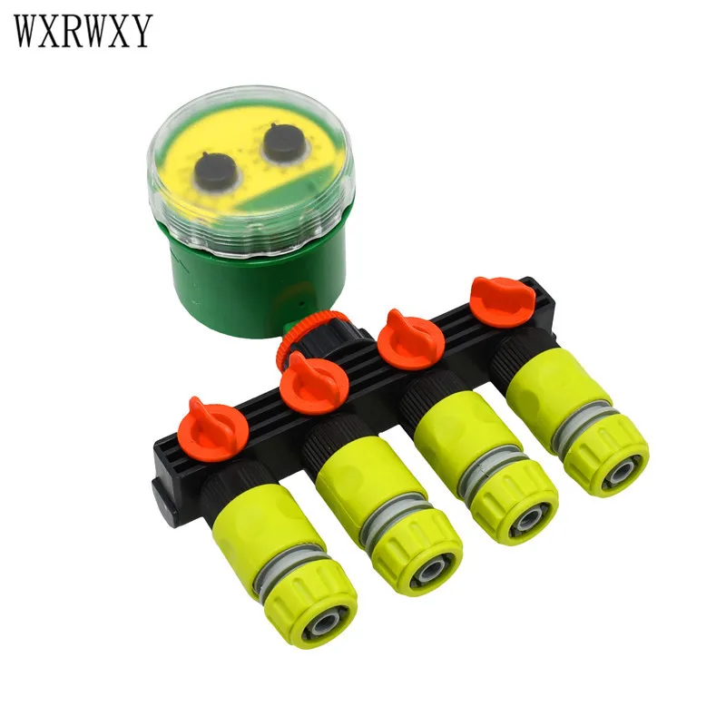 Контроллер для полива сада wxrwxy 4 ходовой кран 1/2 дюйма разветвитель таймер 16 мм