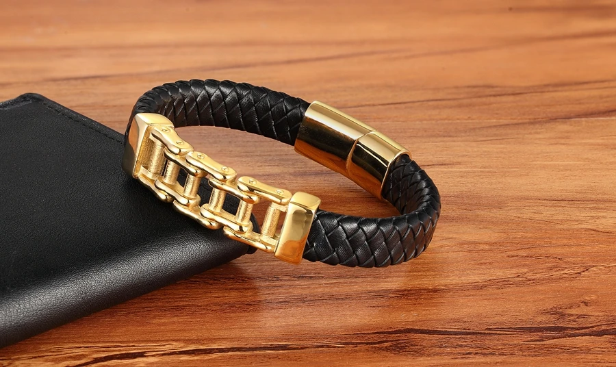 Cycolinks Leather Mini Chain Bracelet