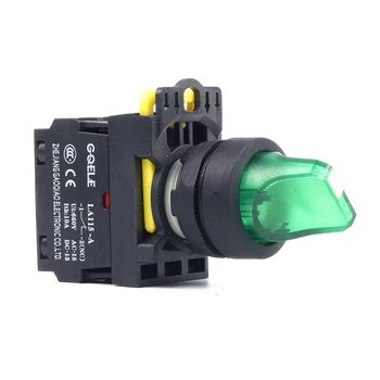 

5 PCS Push button switch Selector switch Short handle 2-Position LED Momentary IP40 1NO 1NC 1N0+1NC 2NO 2NC LA115-A1-11XD-R31
