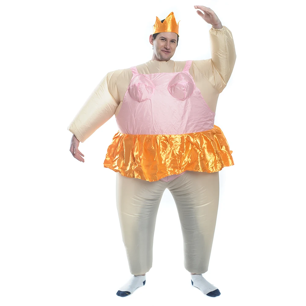 Halloween Inflatable Costume For Adult Kids Blow Up Fat Suit Funny Fancy Dress Party Ghost Grim Reaper Dinosaur Clown Pirate