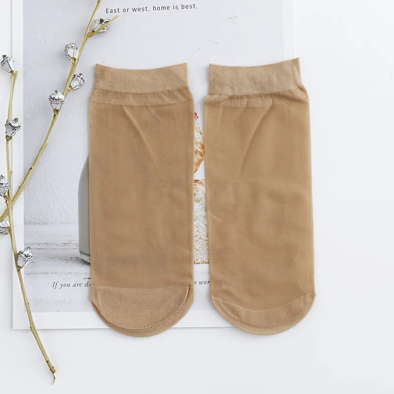 10 pair-2 20 шт., высокие эластичные женские стальные чулки, бархатные, анти-крюк, супер мягкие короткие чулки, женское сексуальное нижнее белье, тонкие чулки, черные - Цвет: 10 pair-2