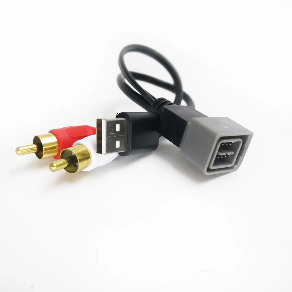 Biurlink автомобильный заводской стерео USB/RCA мужской порт USB RCA провод для Nissan Qashqai Tenna серый порт