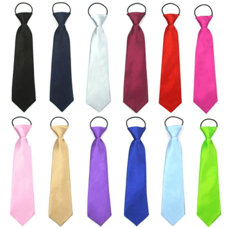 14 цветов, галстук для малыша, детский, школьный, Свадебный галстук-бабочка, эластичный, однотонный, атласный