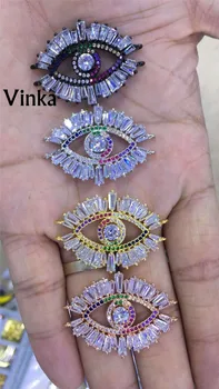 

10Pcs Wholesale nice eye charm top quality cz eye charm for girls