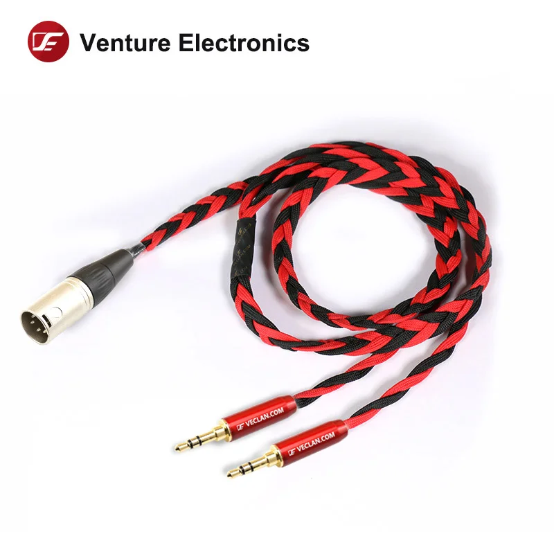 Кабель для наушников Venture Electronics Basic Black litz HIFIMAN 3 5 мм сбалансированный|Кабели VGA| |