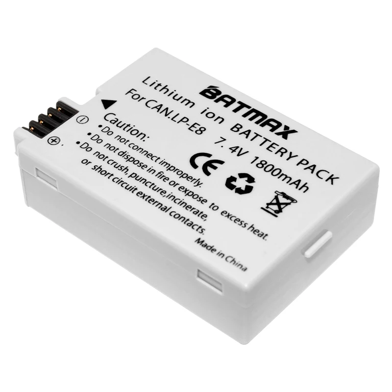 Аккумуляторная батарея для фотоаппарата E8 LPE8 с комплектом зарядных устройств Canon