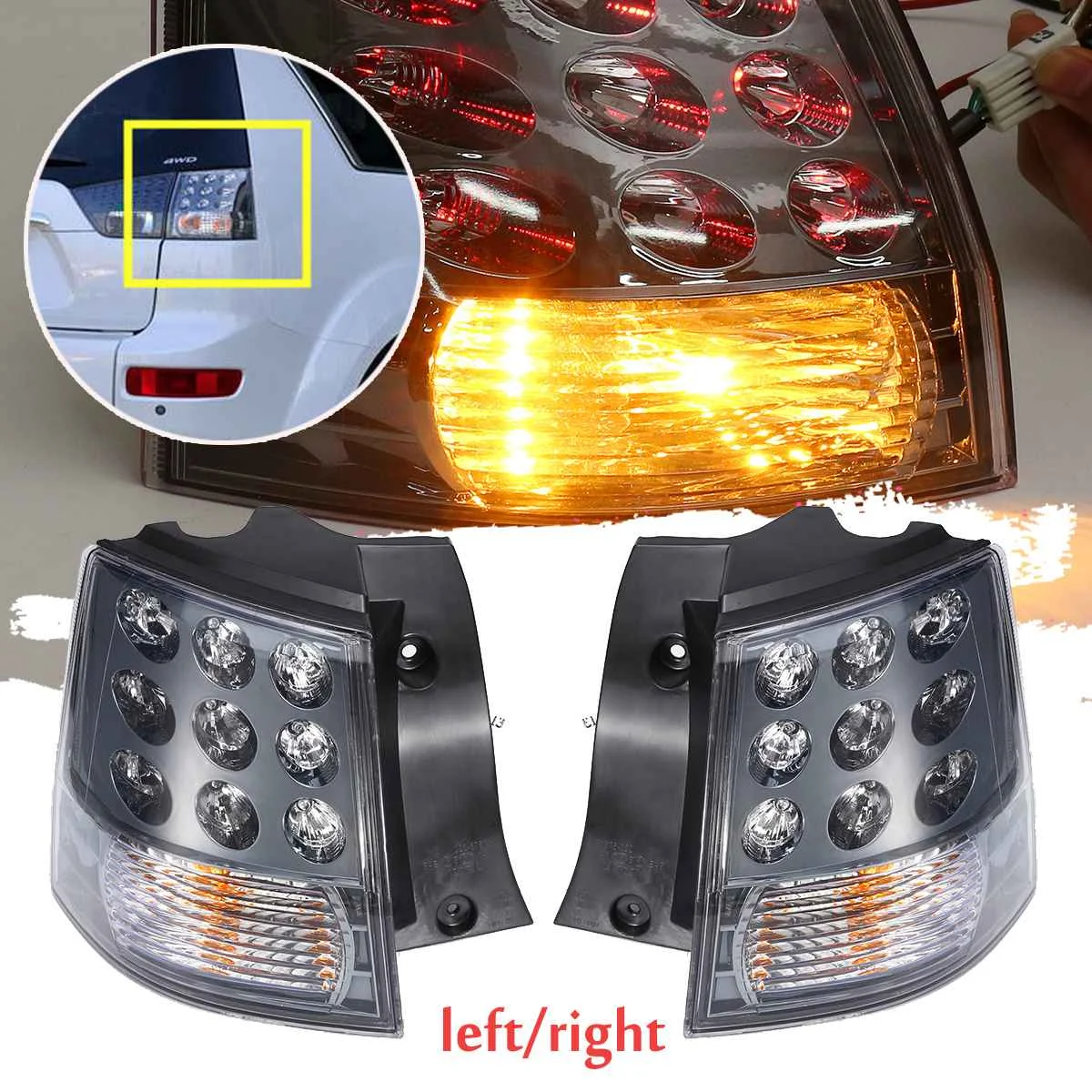 

Outer Brake Light Assembly Rear Tail Light for Mitsubishis Outlander EX 2007 2008 2009 2010 2011 2012 2013 Auto Accessorie