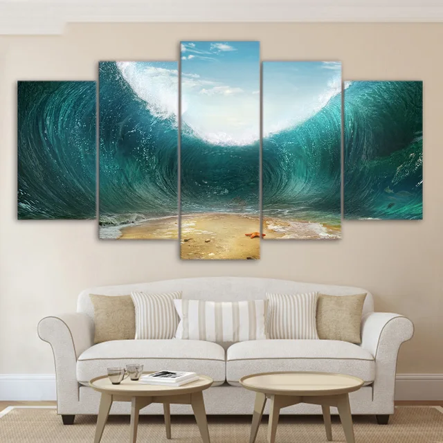 Canvas Schilderij Wanddecoratie Slaapkamer 5 Stuk Canvas Gedrukt ... Canvas Schilderij Wanddecoratie Slaapkamer 5 Stuk Canvas Gedrukt ...