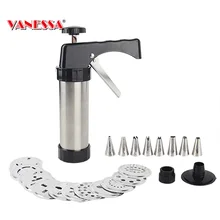 Biskuithersteller Cookie Form Cookie Presse Pistole Maschine Kuchen Dekor 13 Cookie Presse Formen & 8 Backwaren Friedliche Düsen Cookie Werkzeug