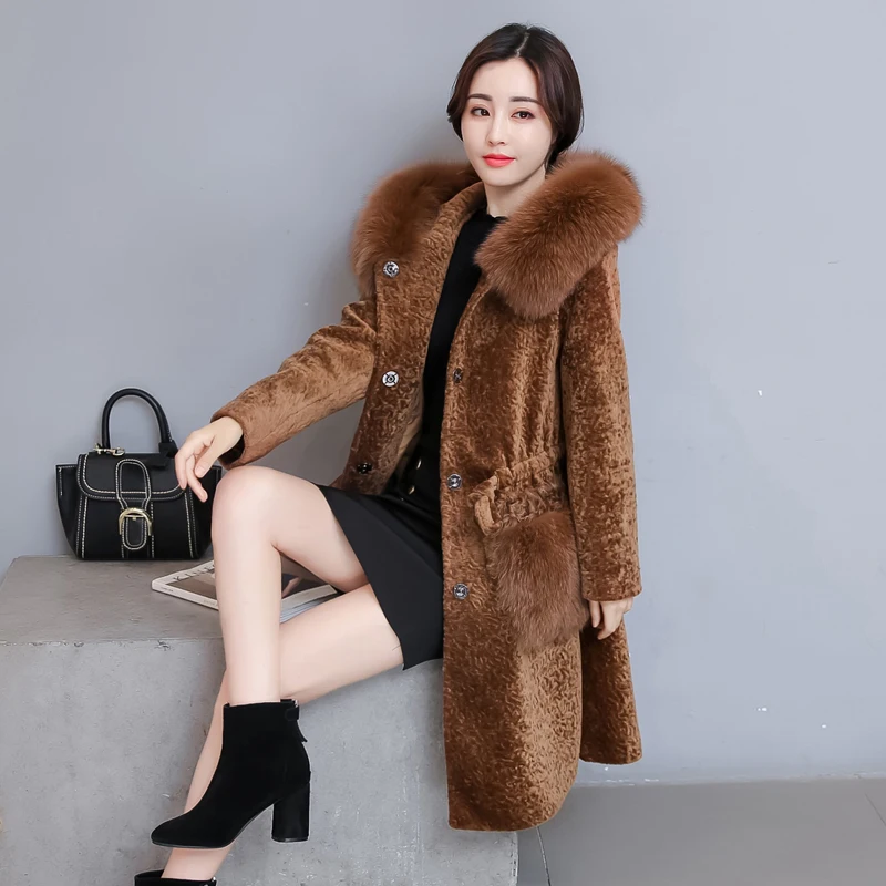 Winter Jacket Coat Women 2018 Fashion Sheep Shearing Coat Lmitation Fur Coat Loose Large Size Medium Long Outerwear Female Coat