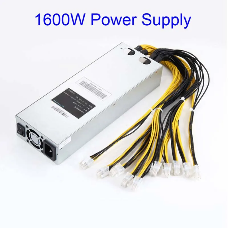 

G1029-1600W APW3 Mining Power Supply Fits For Miner S9 S7 L3+ D3 Air Blast Cooling XXM8