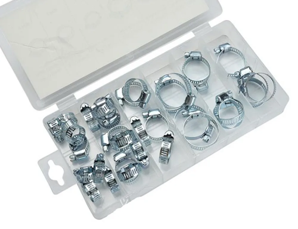 34pcs/set Hot sale Durable High Torque Worm Drive wing nut spring hose